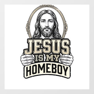 Vintage Jesus Is My Homeboy Engraved Vector Design