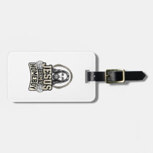 Vintage Jesus Is My Homeboy Engraved Vector Design Luggage Tag