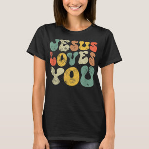 Vintage Jesus Loves You Jesus Christian Men Women T-Shirt