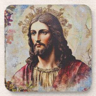 Vintage Jesus Religious Coaster