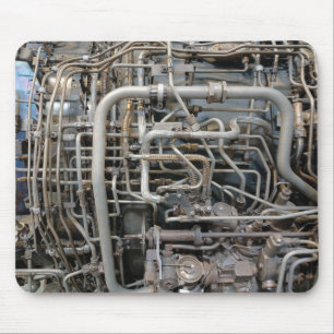 Vintage Jet Engine Insides Mouse Pad