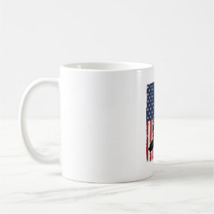 Vintage Jet Ski American Flag Vector Shirt Design_ Coffee Mug