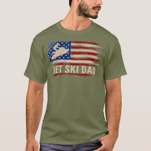Vintage Jet Ski Dad American USA Flag Sports T-Shirt