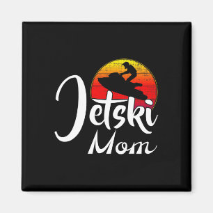Vintage Jet Ski Mum Retro Sunset Funny Skiing Spor Magnet