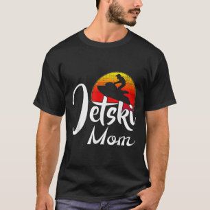 Vintage Jet Ski Mum Retro Sunset Funny Skiing Spor T-Shirt