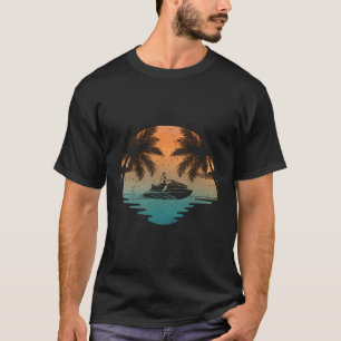 Vintage Jet Ski Sunset Summer Jet-Ski Lover T-Shirt