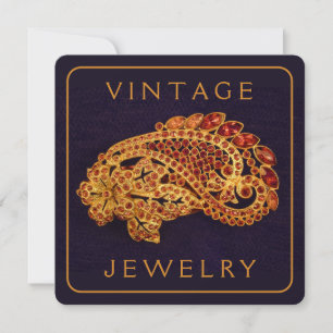 VINTAGE JEWELRY flat card 