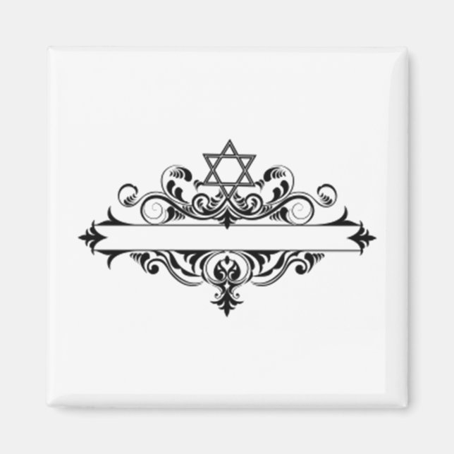 Vintage Jewish Header Magnet (Front)