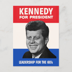 Vintage JFK Kennedy for President 1960 Campaign Postcard