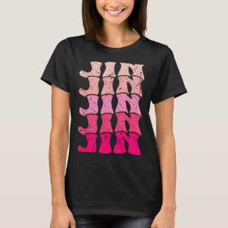 Vintage Jin Personalised Name Love Jin 80s Groovy T-Shirt