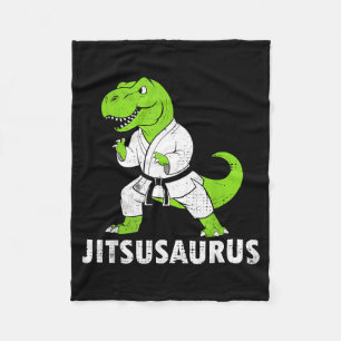 Vintage Jitsusaurus Jiu Jitsu T Rex BJJ Brazilian Fleece Blanket