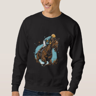 Vintage Jockey and Horse Racing Derby Retro Sweatshirt