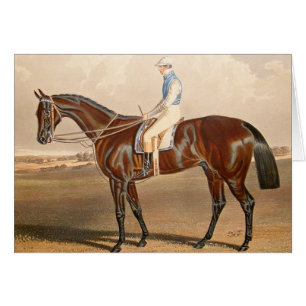 Vintage Jockey On Racehorse