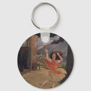 Vintage Johanna Spyri Heidi of the Swiss Alps Key Ring