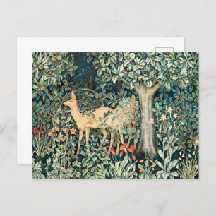Vintage John Dearle "Greenery"- Tree Flower & Deer Postcard