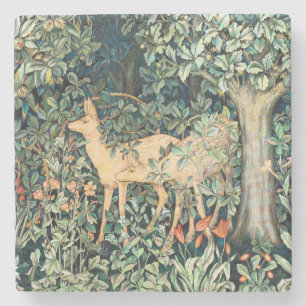 Vintage John Dearle "Greenery"- Tree Flower & Deer Stone Coaster