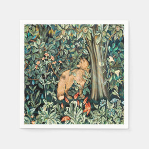 Vintage John Dearle "Greenery"- Tree Flower & Fox Napkin