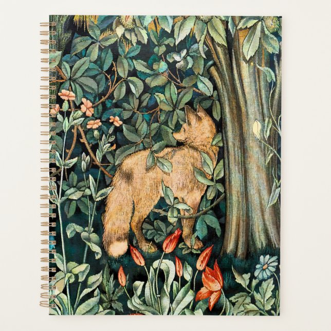 Vintage John Dearle "Greenery"- Tree Flower & Fox Planner (Front)