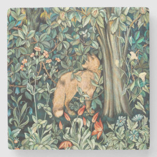 Vintage John Dearle "Greenery"- Tree Flower & Fox Stone Coaster