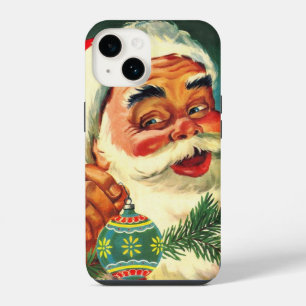 Vintage Jolly Santa Claus Christmas iPhone 14 Case