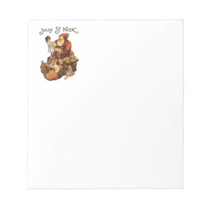 Vintage Jolly St. Nick Notepad