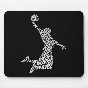 Vintage Jordan Sketll Player Gifts For Men Boys Mouse Pad