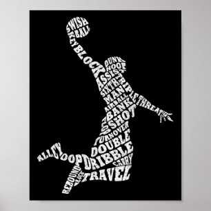 Vintage Jordan Sketll Player Gifts For Men Boys Poster