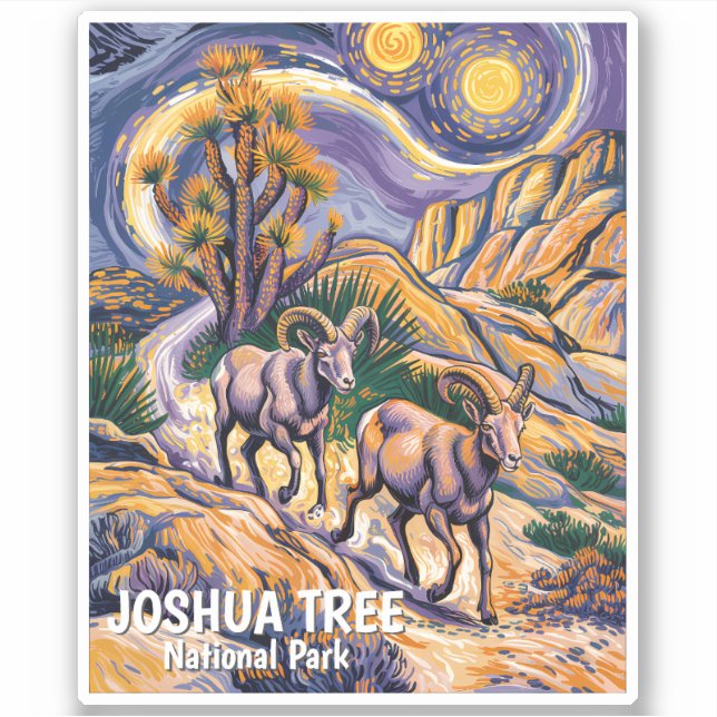 Vintage Joshua Tree Scenery Wildlife Sheep Custom  (Front)