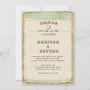 Vintage Journey Wedding Invitation