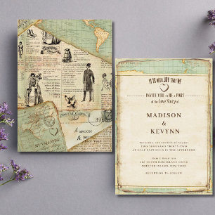 Vintage Journey Wedding Invitation