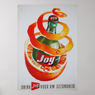 Vintage Joy Advertisement , Colourful Poster
