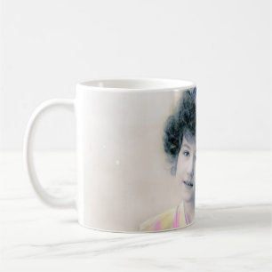 Vintage Joyeux Noël with Girl and Doll Coffee Mug