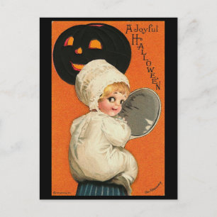 Vintage Joyful Halloween Baby Postcard