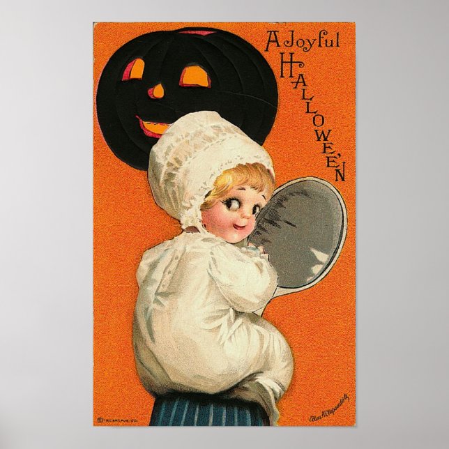 Vintage Joyful Halloween Baby Poster (Front)