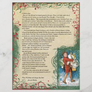 Vintage Joyous Shopper Christmas Letter