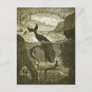 Vintage Jules Verne 20,000 Leagues Postcard