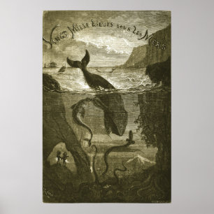 Vintage Jules Verne 20,000 Leagues... Poster
