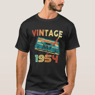Vintage July 1954 Music Cassette67th Birthday Gift T-Shirt