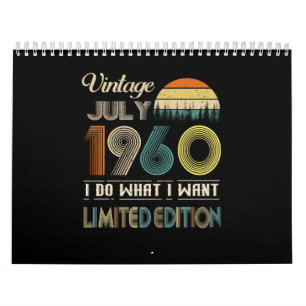 Vintage July 1960 What I Want Limited Edition Calendar