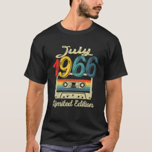 Vintage July 1966 Cassette Tape 55Th Birthday Deco T-Shirt