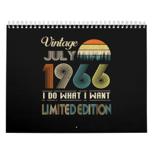 Vintage July 1966 What I Want Limited Edition Calendar