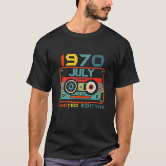 Vintage July 1970 Cassette Tape 50Th Birthday Deco T-Shirt