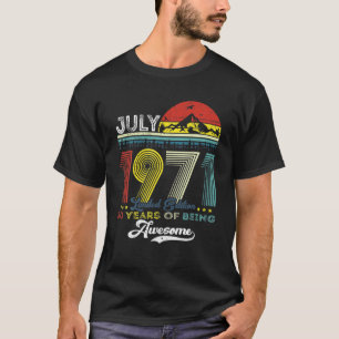 Vintage July 1971 Limited Edition 50Th Birthday 50 T-Shirt