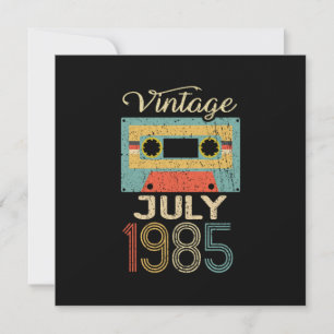 Vintage July 1985 35th Birthday 35 Year Gift Invitation