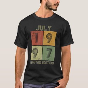Vintage July 1997 25 Years Old Birthday T-Shirt