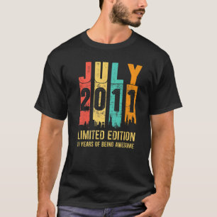 Vintage July 2011  11 Years Old 11th Birthday T-Shirt