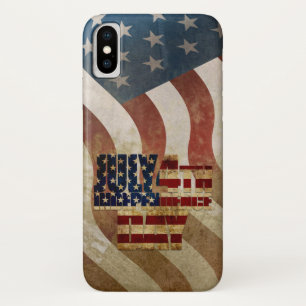 Vintage July 4th Independence Day Design iPhone X Case