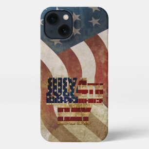 Vintage July 4th Independence Day Design iPhone 13 Case