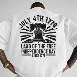 Vintage July 4th Liberty Bell Patriotic Art T-Shirt