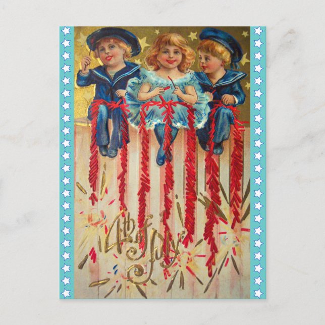 Vintage July 4th Postcard (Front)